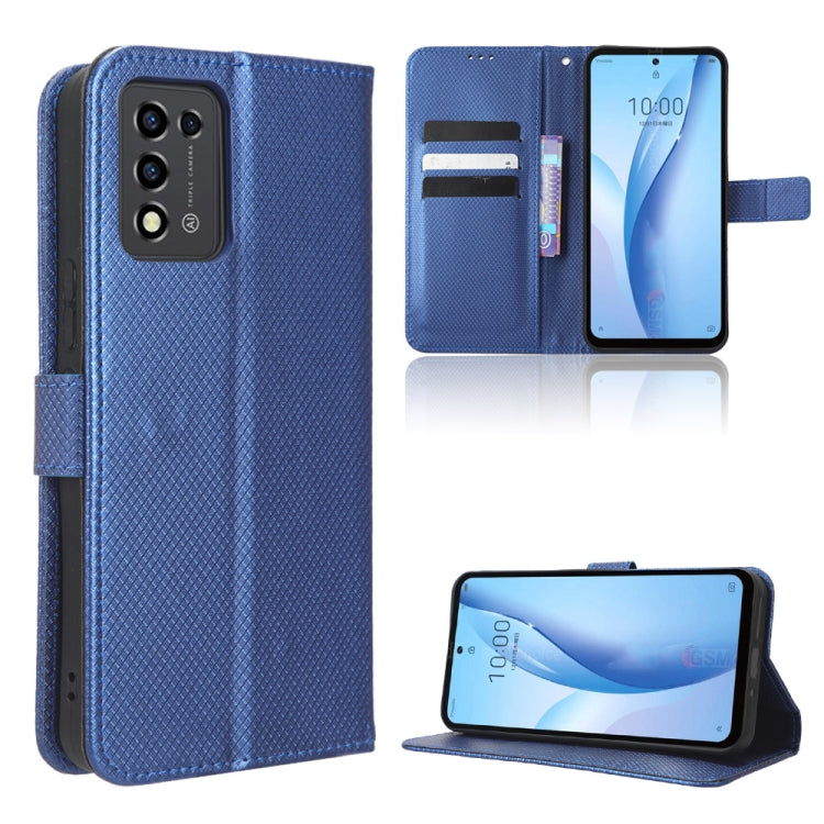 For ZTE Libero 5G III Diamond Texture Leather Phone Case