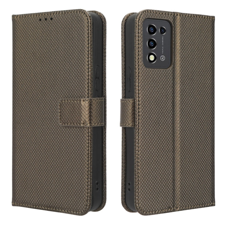 For ZTE Libero 5G III Diamond Texture Leather Phone Case