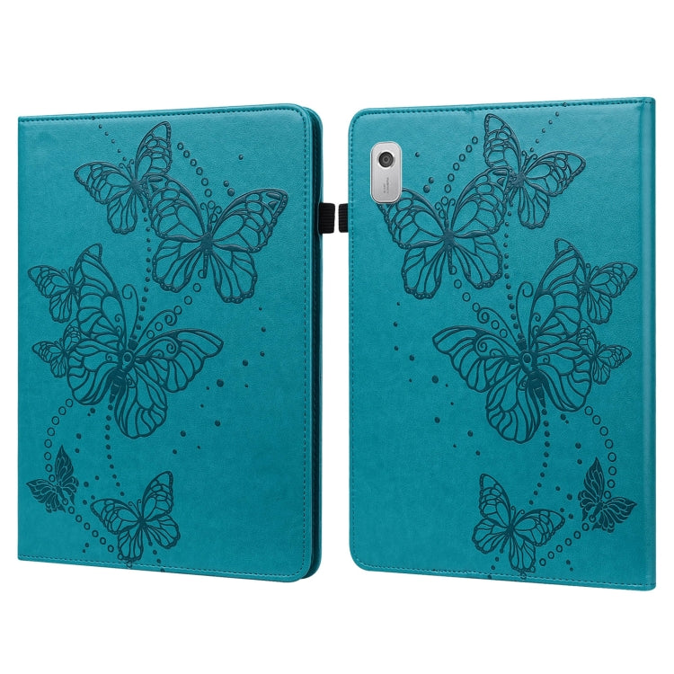 For Lenovo Tab M8 4th Gen Embossed Butterfly Pattern Leather Tablet Case