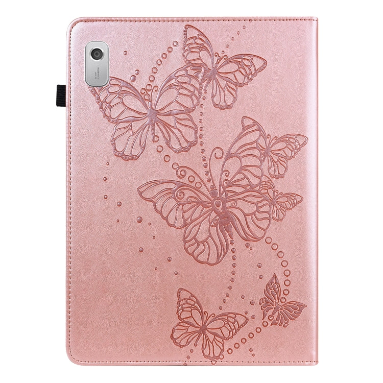 For Lenovo Tab M8 4th Gen Embossed Butterfly Pattern Leather Tablet Case