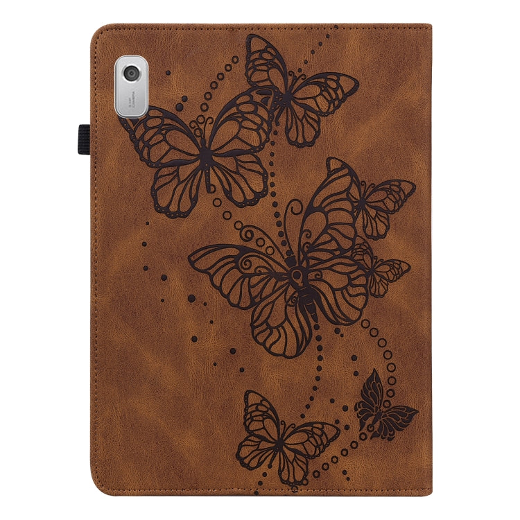 For Lenovo Tab M8 4th Gen Embossed Butterfly Pattern Leather Tablet Case
