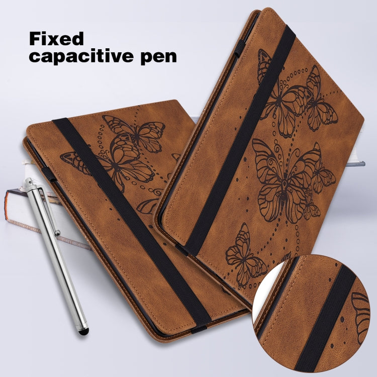 For Lenovo Tab M8 4th Gen Embossed Butterfly Pattern Leather Tablet Case