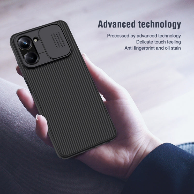 For Realme 10 Pro 5G NILLKIN Black Mirror Series Camshield PC Phone Case