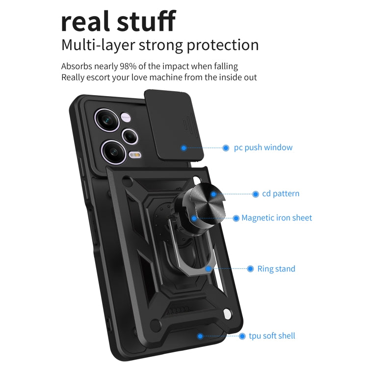 For Xiaomi Redmi Note 12 Pro 5G Sliding Camera Cover Design Phone Case