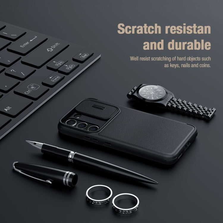 For Samsung Galaxy S23 5G NILLKIN QIN Series Pro Sliding Camera Cover Design Leather Phone Case