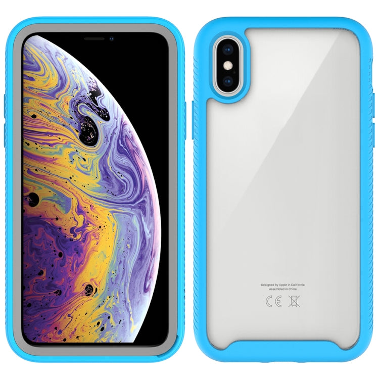 For iPhone XS Max Starry Sky Solid Color Series Shockproof PC + TPU Protective Case