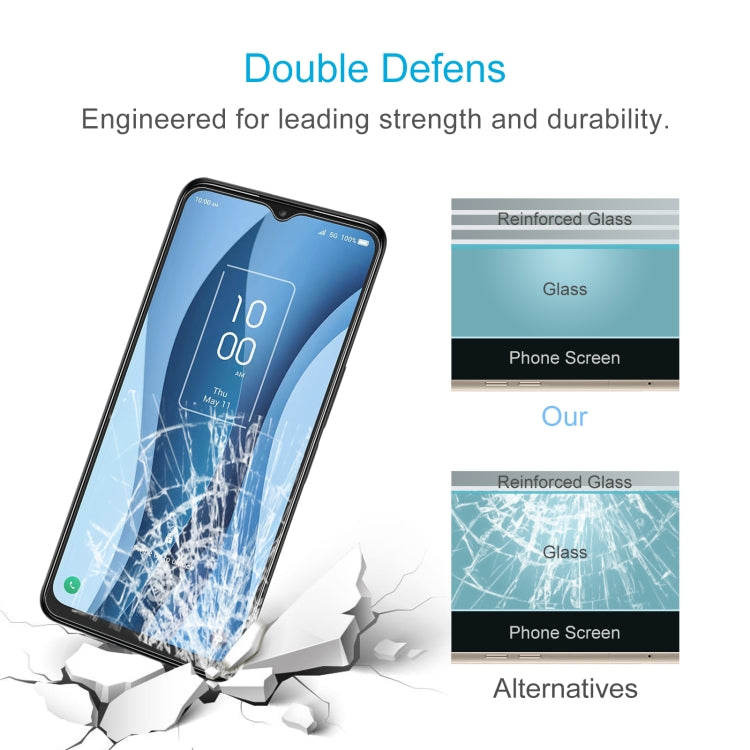 For TCL 40 X 10 PCS 0.26mm 9H 2.5D Tempered Glass Film