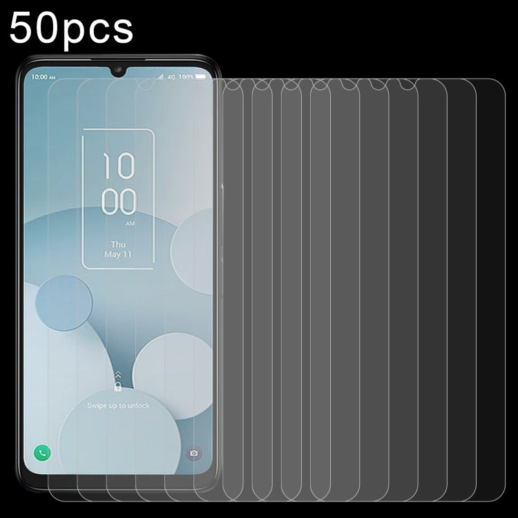 For TCL 40 XL 50 PCS 0.26mm 9H 2.5D Tempered Glass Film
