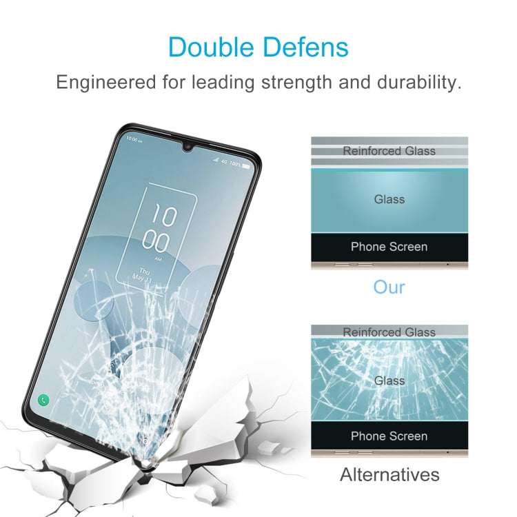 For TCL 40 XL 50 PCS 0.26mm 9H 2.5D Tempered Glass Film