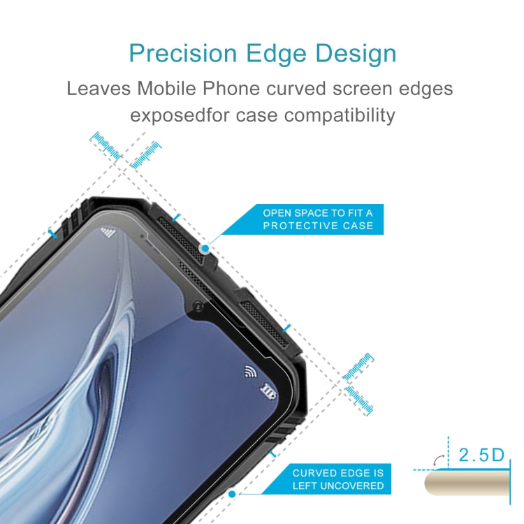 For Doogee S100 50pcs 0.26mm 9H 2.5D Tempered Glass Film