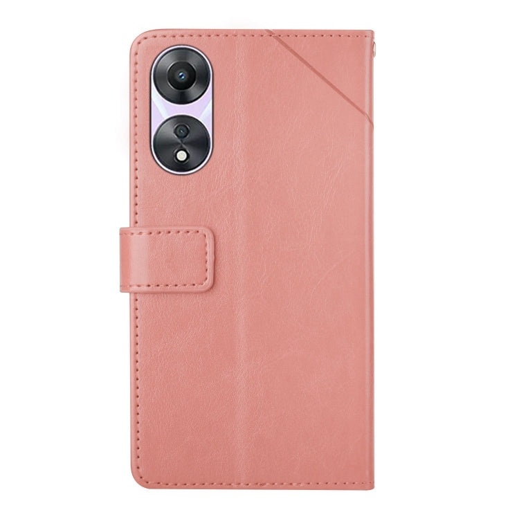 For OPPO Reno8 T 5G/A1 Pro 5G HT01 Y-shaped Pattern Flip Leather Phone Case