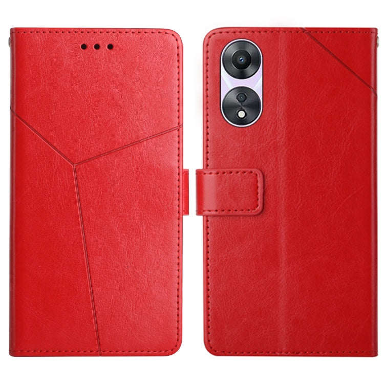 For OPPO Reno8 T 5G/A1 Pro 5G HT01 Y-shaped Pattern Flip Leather Phone Case