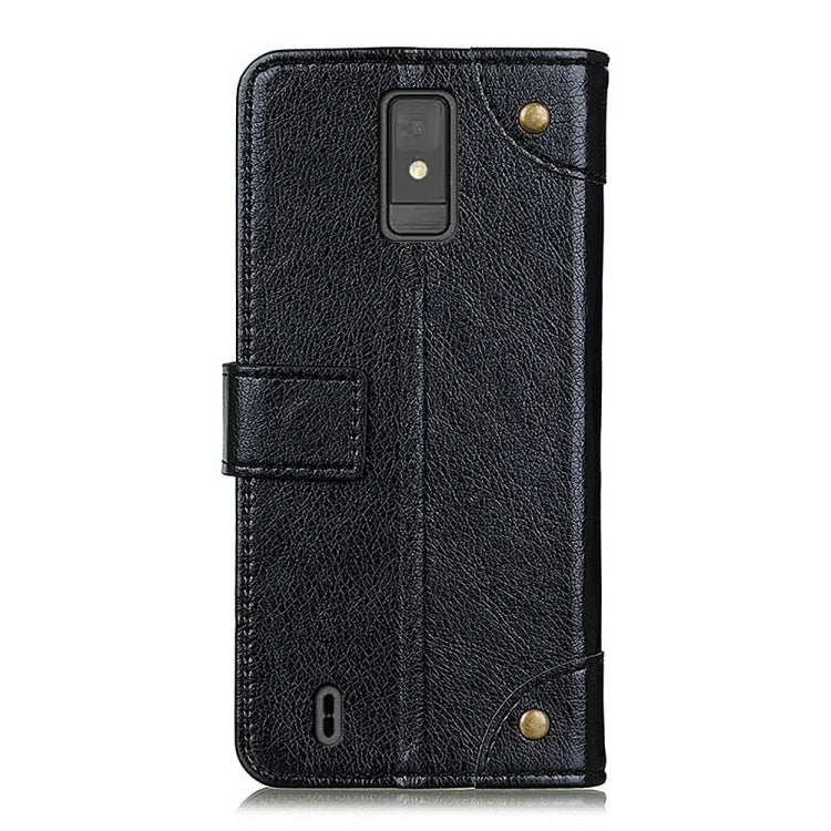 For ZTE Blade A32 Copper Buckle Nappa Texture Flip Leather Phone Case