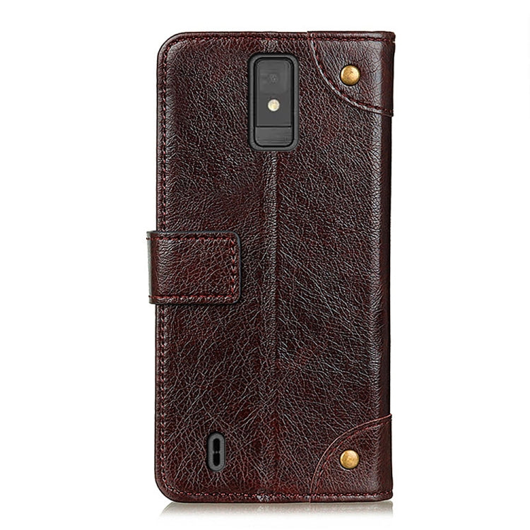 For ZTE Blade A32 Copper Buckle Nappa Texture Flip Leather Phone Case