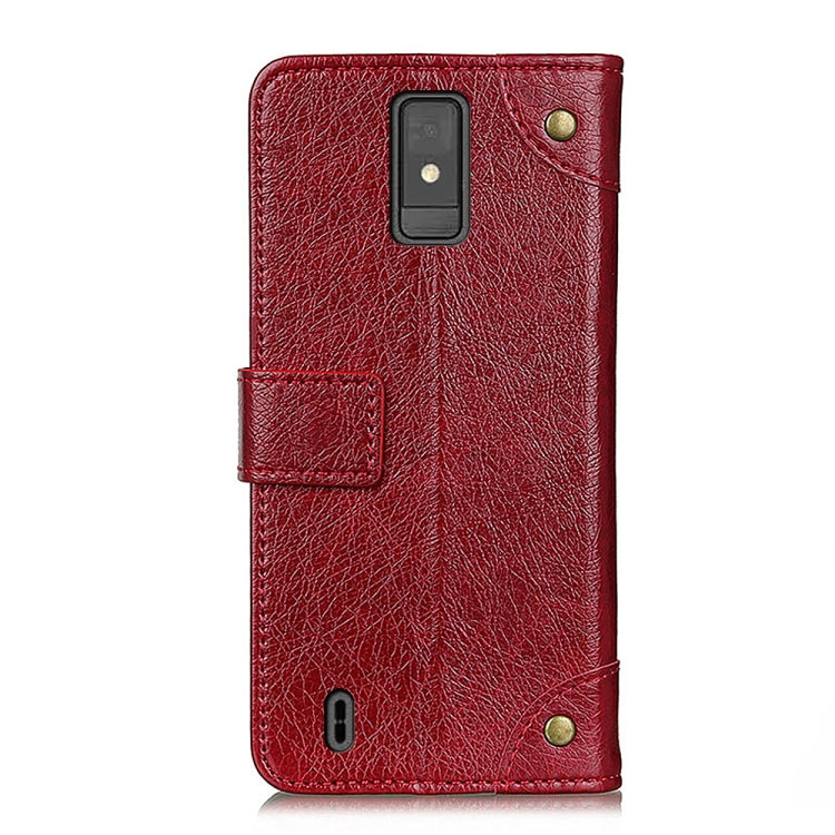 For ZTE Blade A32 Copper Buckle Nappa Texture Flip Leather Phone Case