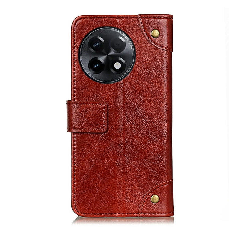 For OnePlus Ace 2 5G Copper Buckle Nappa Texture Flip Leather Phone Case