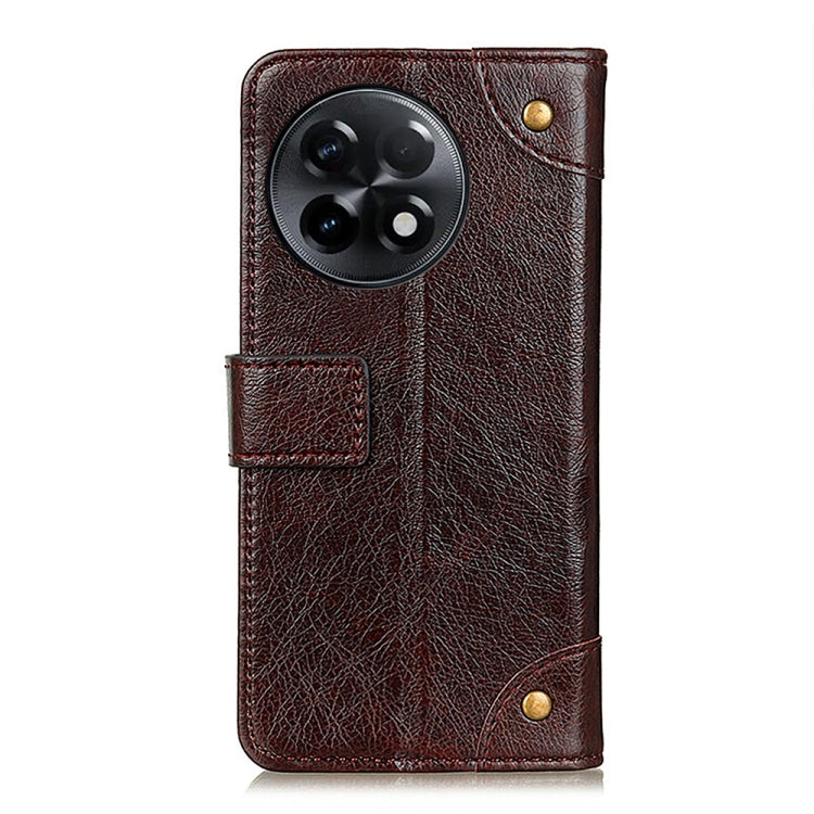 For OnePlus Ace 2 5G Copper Buckle Nappa Texture Flip Leather Phone Case