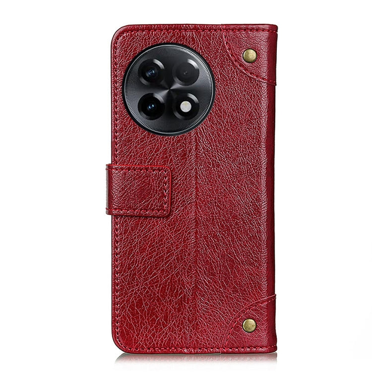 For OnePlus Ace 2 5G Copper Buckle Nappa Texture Flip Leather Phone Case