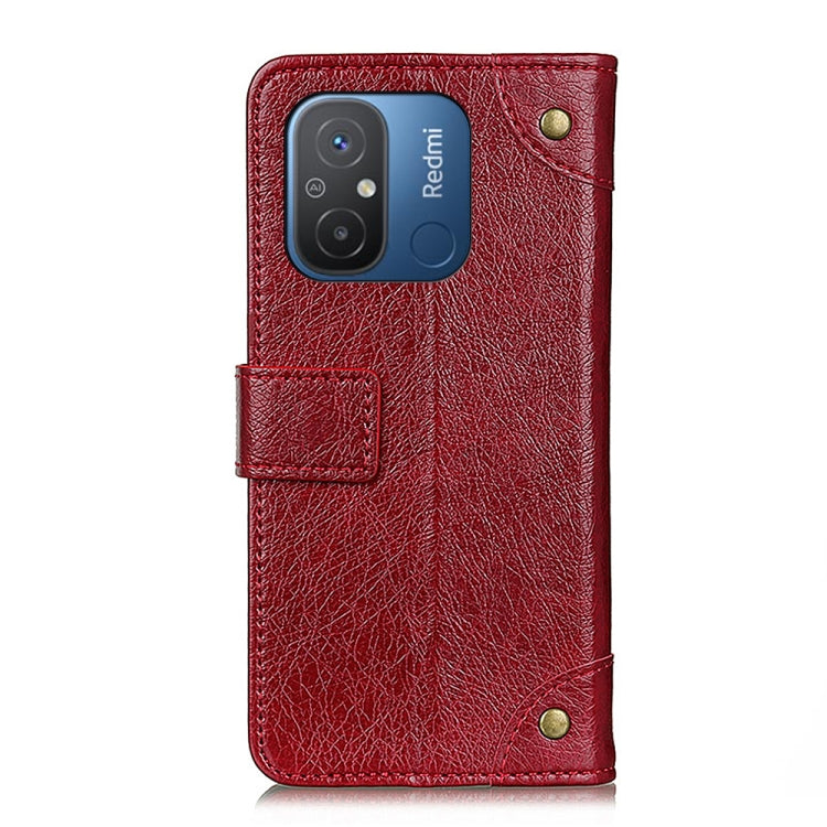 For Xiaomi Redmi 11A / 12C Copper Buckle Nappa Texture Flip Leather Phone Case