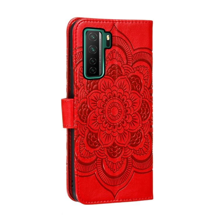 For Huawei nova 7 SE Mandala Embossing Pattern Horizontal Flip PU Leather Case with Holder & Card Slots & Walle & Lanyard