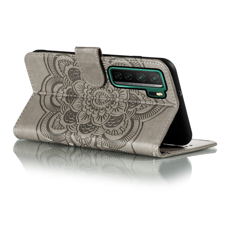 For Huawei nova 7 SE Mandala Embossing Pattern Horizontal Flip PU Leather Case with Holder & Card Slots & Walle & Lanyard