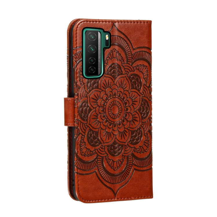 For Huawei nova 7 SE Mandala Embossing Pattern Horizontal Flip PU Leather Case with Holder & Card Slots & Walle & Lanyard