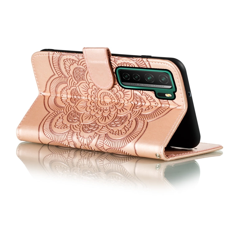 For Huawei nova 7 SE Mandala Embossing Pattern Horizontal Flip PU Leather Case with Holder & Card Slots & Walle & Lanyard