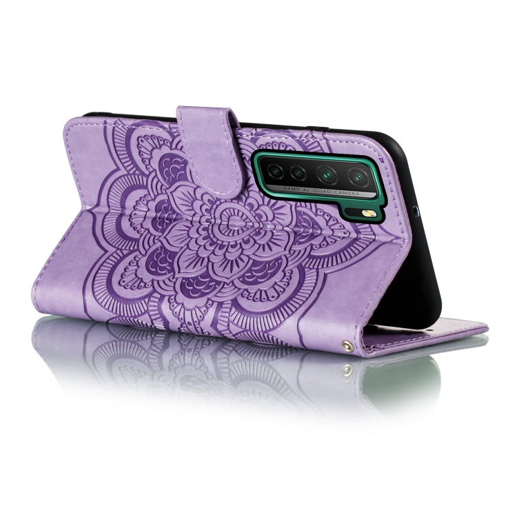 For Huawei nova 7 SE Mandala Embossing Pattern Horizontal Flip PU Leather Case with Holder & Card Slots & Walle & Lanyard