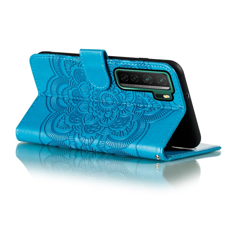 For Huawei nova 7 SE Mandala Embossing Pattern Horizontal Flip PU Leather Case with Holder & Card Slots & Walle & Lanyard