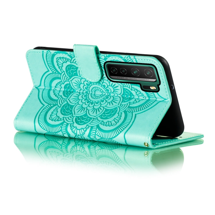 For Huawei nova 7 SE Mandala Embossing Pattern Horizontal Flip PU Leather Case with Holder & Card Slots & Walle & Lanyard