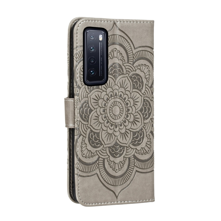 For Huawei nova 7 Mandala Embossing Pattern Horizontal Flip PU Leather Case with Holder & Card Slots & Walle & Lanyard