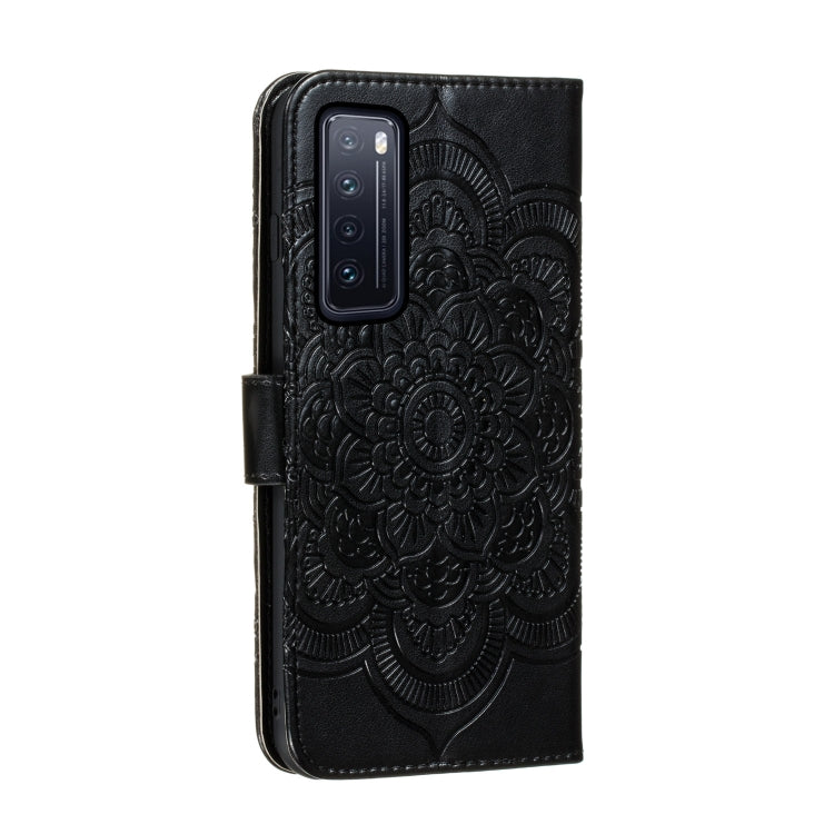 For Huawei nova 7 Mandala Embossing Pattern Horizontal Flip PU Leather Case with Holder & Card Slots & Walle & Lanyard