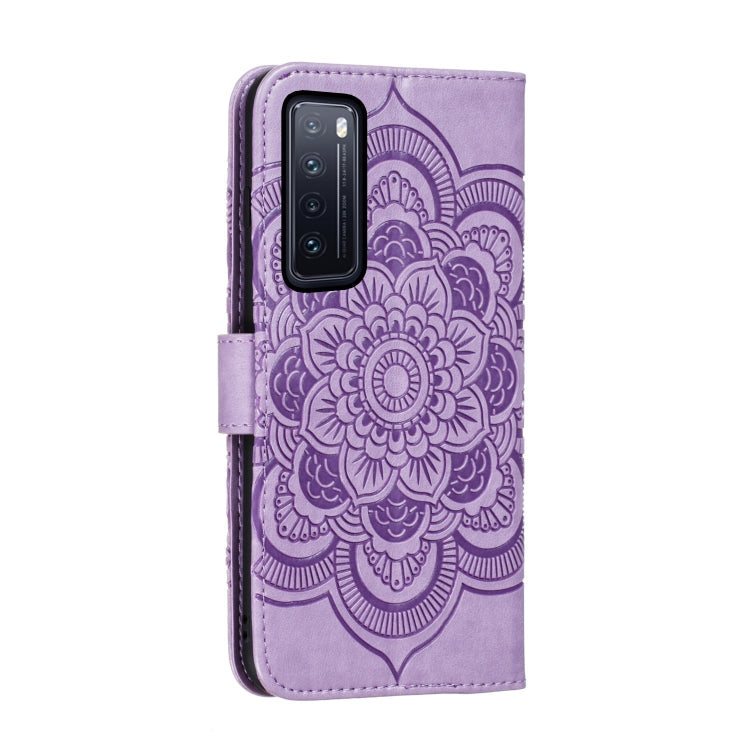 For Huawei nova 7 Mandala Embossing Pattern Horizontal Flip PU Leather Case with Holder & Card Slots & Walle & Lanyard