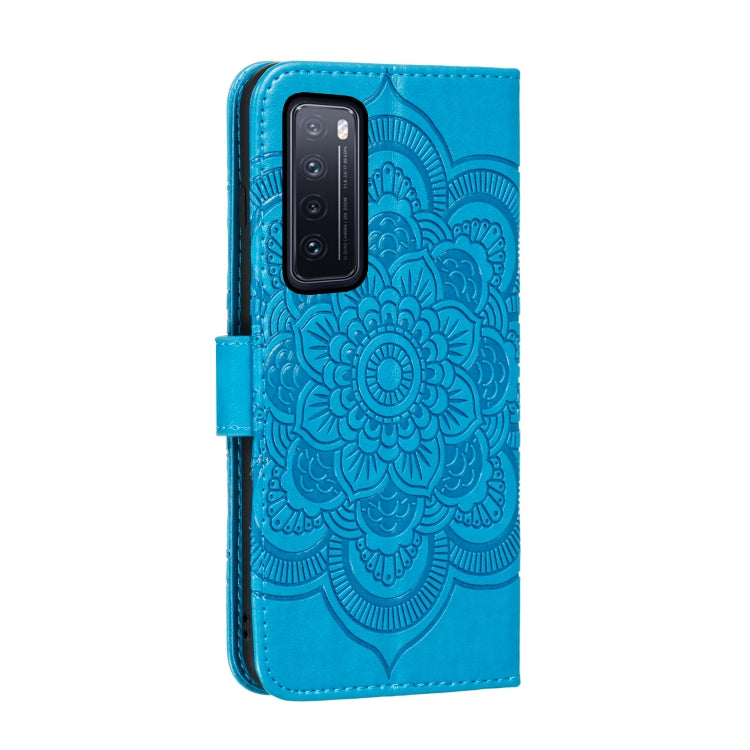For Huawei nova 7 Mandala Embossing Pattern Horizontal Flip PU Leather Case with Holder & Card Slots & Walle & Lanyard