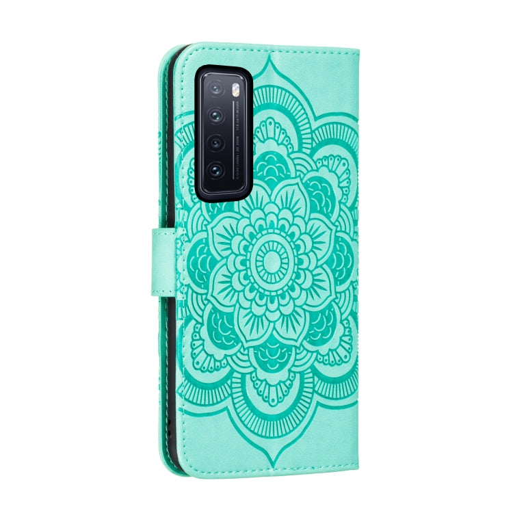 For Huawei nova 7 Mandala Embossing Pattern Horizontal Flip PU Leather Case with Holder & Card Slots & Walle & Lanyard
