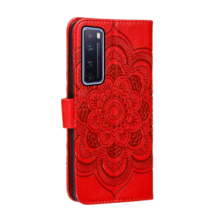 For Huawei nova 7 Pro Mandala Embossing Pattern Horizontal Flip PU Leather Case with Holder & Card Slots & Walle & Lanyard