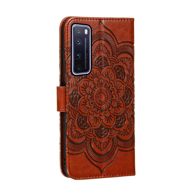 For Huawei nova 7 Pro Mandala Embossing Pattern Horizontal Flip PU Leather Case with Holder & Card Slots & Walle & Lanyard