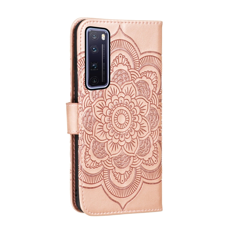 For Huawei nova 7 Pro Mandala Embossing Pattern Horizontal Flip PU Leather Case with Holder & Card Slots & Walle & Lanyard