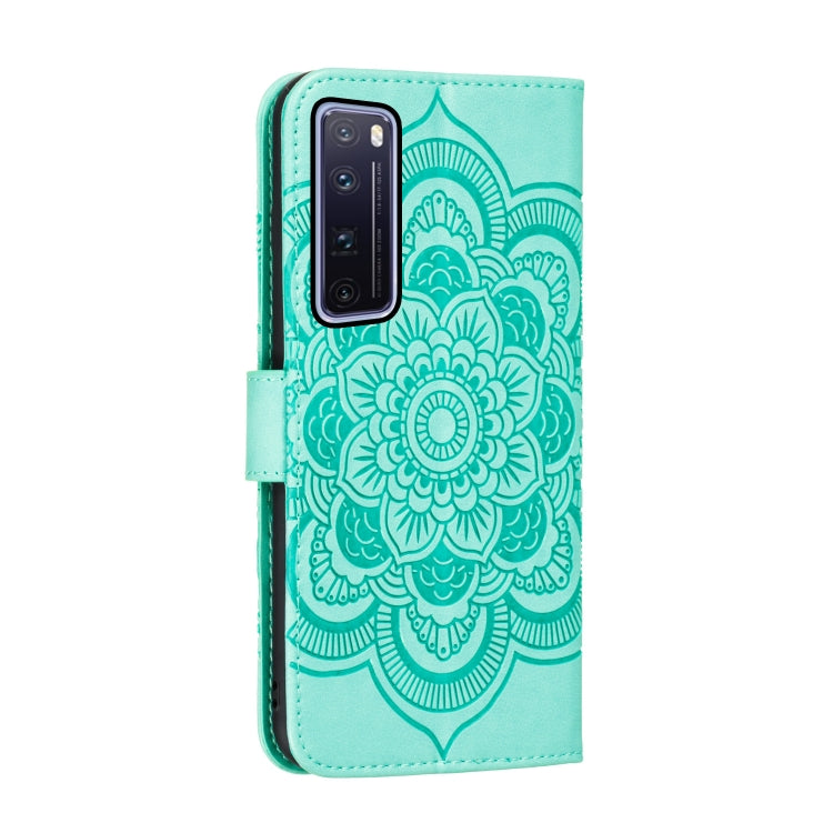 For Huawei nova 7 Pro Mandala Embossing Pattern Horizontal Flip PU Leather Case with Holder & Card Slots & Walle & Lanyard
