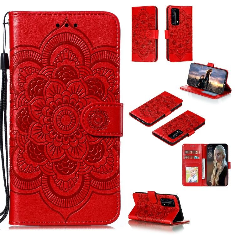 For Huawei P40 pro+ Mandala Embossing Pattern Horizontal Flip PU Leather Case with Holder & Card Slots & Walle & Lanyard