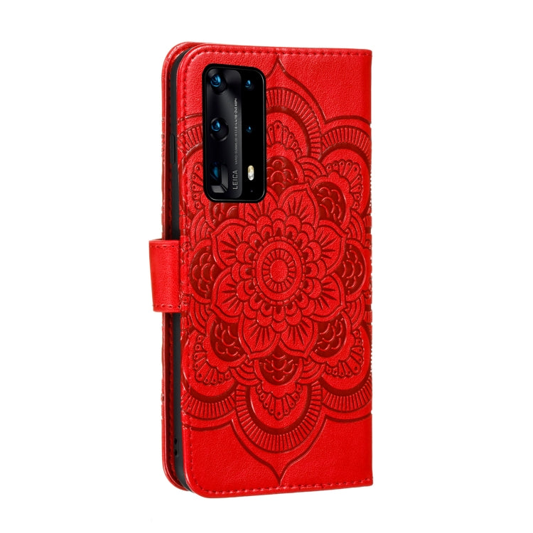 For Huawei P40 pro+ Mandala Embossing Pattern Horizontal Flip PU Leather Case with Holder & Card Slots & Walle & Lanyard