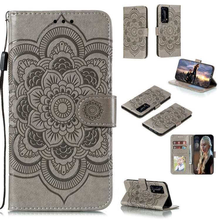 For Huawei P40 pro+ Mandala Embossing Pattern Horizontal Flip PU Leather Case with Holder & Card Slots & Walle & Lanyard