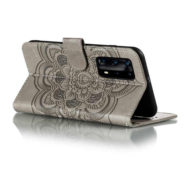 For Huawei P40 pro+ Mandala Embossing Pattern Horizontal Flip PU Leather Case with Holder & Card Slots & Walle & Lanyard