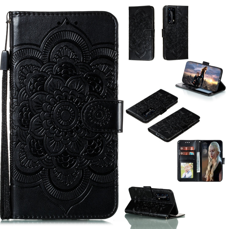 For Huawei P40 pro+ Mandala Embossing Pattern Horizontal Flip PU Leather Case with Holder & Card Slots & Walle & Lanyard