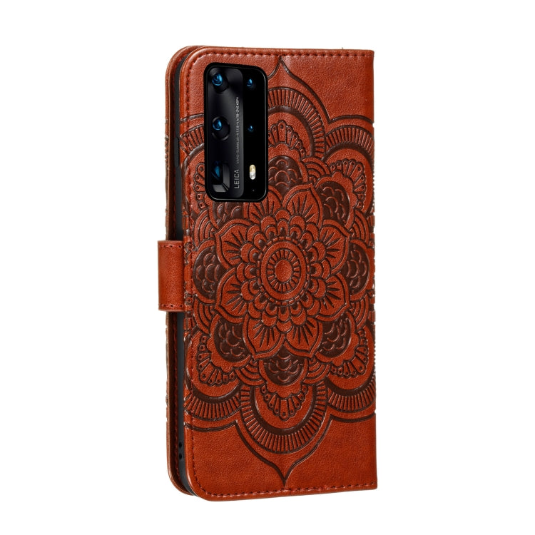 For Huawei P40 pro+ Mandala Embossing Pattern Horizontal Flip PU Leather Case with Holder & Card Slots & Walle & Lanyard