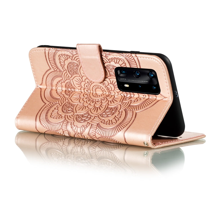 For Huawei P40 pro+ Mandala Embossing Pattern Horizontal Flip PU Leather Case with Holder & Card Slots & Walle & Lanyard