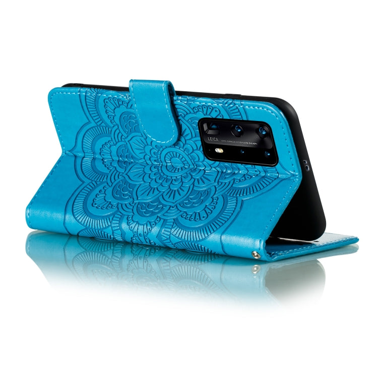 For Huawei P40 pro+ Mandala Embossing Pattern Horizontal Flip PU Leather Case with Holder & Card Slots & Walle & Lanyard