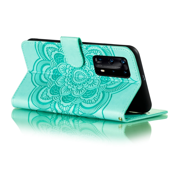 For Huawei P40 pro+ Mandala Embossing Pattern Horizontal Flip PU Leather Case with Holder & Card Slots & Walle & Lanyard