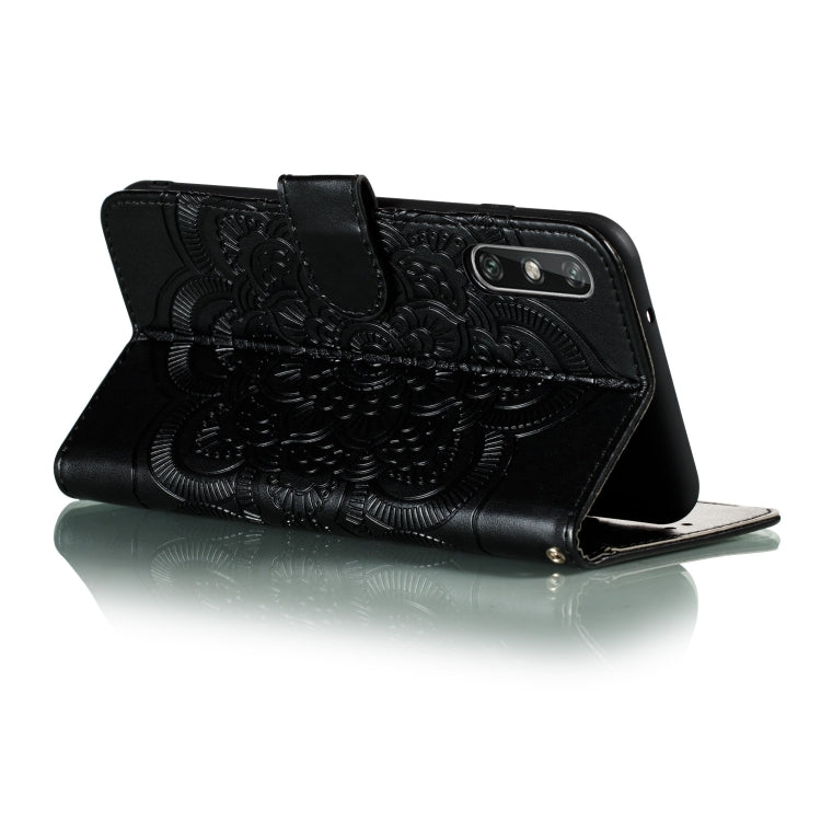 For Huawei Enjoy 10e Mandala Embossing Pattern Horizontal Flip PU Leather Case with Holder & Card Slots & Walle & Lanyard