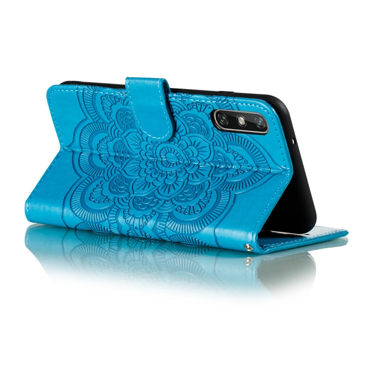 For Huawei Enjoy 10e Mandala Embossing Pattern Horizontal Flip PU Leather Case with Holder & Card Slots & Walle & Lanyard